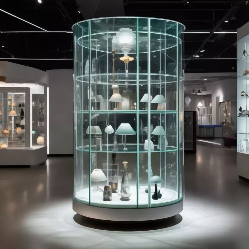 유리 회전 조명 디스플레이 캐비닛이 제품 디스플레이를 위한 이상적인 솔루션이 되는 이유
